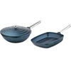 Image de SET DE POELES Performance - Poêle wok 28 CM + Poêle grill 28 CM - Bleu