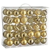 Image de Ensemble de boules de Noël Unbreakable baubles Or Plastique H7xl7xL7cm