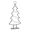 Image de Sapin de Noël décoratif Mica Decorations Noir Fer H105xl15xL50cm