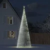 Image de Sapin de Noël à LED 1544 LED blanc froid 500 cm, décoration de Noël, lumière LED, lumière de Noël extérieure, cône de 358073