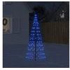 Image de Sapin de Noël à LED sur mât de drapeau 200 LED bleu 180 cm, décoration de Noël, lumière LED, lumière de Noël 358111