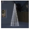 Image de Sapin de Noël à LED sur mât de drapeau 550 LED blanc 300 cm, décoration de Noël, lumière LED, lumière de Noël 358113