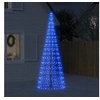 Image de Sapin de Noël à LED sur mât de drapeau 550 LED bleu 300 cm, décoration de Noël, lumière LED, lumière de Noël 358115