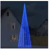 Image de Sapin de Noël à LED sur mât de drapeau 3000 LED bleu 800 cm, décoration de Noël, lumière LED, lumière de Noël 358123