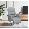Image de Fauteuil de massage, relaxation avec repose-pieds tissu gris clair