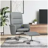 Image de Fauteuil inclinable de massage et repose-pied gris clair tissu356582