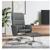 Image de Fauteuil de massage, relaxation met voetenbank tissu gris foncé