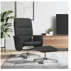 Image de Fauteuil de massage inclinable avec repose pied noir tissu