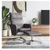 Image de Fauteuil réglable met voetenbankje similicuir gris