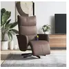 Image de Fauteuil Inclinable de Massage avec Repose-pieds, Chaise de Relaxation avec Dossier, Siège avec Accoudoirs Salon, Moderne, Marron Similicuir 356594