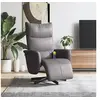 Image de Fauteuil de massage, relaxation avec repose-pieds similicuir gris