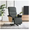 Image de Fauteuil de massage, relaxation avec repose-pieds tissu gris foncé