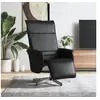 Image de Fauteuil inclinable avec repose pieds noir similicuir