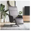 Image de Fauteuil Inclinable de Massage avec Repose-pieds, Chaise de Relaxation avec Dossier, Siège avec Accoudoirs Salon, Moderne, Gris Similicuir