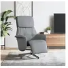 Image de Fauteuil inclinable avec repose pieds gris clair tissu