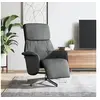 Image de Fauteuil inclinable avec repose pieds gris foncé tissu