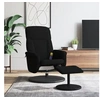 Image de Fauteuil de massage inclinable avec repose pied noir velours