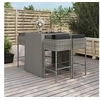Image de 5-delige Tuinbarset met kussens poly rattan grijs3200671