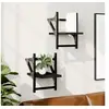 Image de Etagères murales avec barres 2 pcs noir 20x25x30 cm 836228