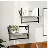 Image de Etagères murales avec barres 2 pcs sonoma gris 40x25x30 cm 836241