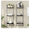 Image de Etagères murales à 3 niveaux avec barres 2 pcs noir 30x25x100cm 836258