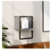 Image de Wandschap met stang 20x25x30 cm grijs sonoma eikenkleurig836276
