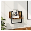Image de Etagère murale avec barre chêne fumé 30x25x30 cm 836280