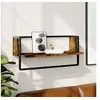 Image de Etagère murale avec barre chêne fumé 65x25x30 cm 836290