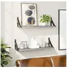 Image de Etagères Murales 2 pcs, Meubles de Rangement Suspendus, Etagères de Présentation Flottantes Salon Salle de Séjour Intérieur, Sonoma Gris