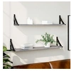Image de Etagères murales 2pcs Sonoma gris 80x15x15,5 cm Bois ingénierie 836331