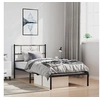 Image de Bedframe met hoofdbord metaal zwart 100x190 cm355261