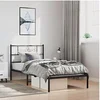 Image de Bedframe met hoofdbord metaal zwart 100x200 cm355262