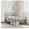 Image de Bedframe met hoofd- en voeteneinde metaal zwart 90x190 cm355277