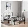 Image de Bedframe met hoofd- en voeteneinde metaal zwart 100x190 cm355279