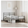 Image de Bedframe met hoofd- en voeteneinde metaal zwart 140x200 cm355286
