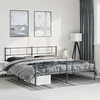 Image de Bedframe met hoofd- en voeteneinde metaal zwart 183x213 cm355290