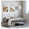 Image de Bedframe met hoofdbord metaal wit 150x200 cm355318