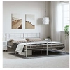 Image de Bedframe met hoofd- en voeteneinde metaal wit 183x213 cm355339