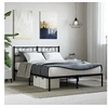 Image de Bedframe met hoofdbord metaal zwart 120x200 cm355461