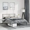 Image de Bedframe met hoofdbord metaal zwart 135x190 cm355462