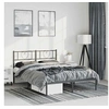 Image de Bedframe met hoofdbord metaal zwart 150x200 cm355465