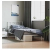 Image de Cadre de lit mï¿½tal avec tï¿½te de lit blanc 107x203 cm 355508