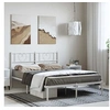 Image de Bedframe met hoofdbord metaal wit 135x190 cm355511