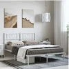 Image de Bedframe met hoofdbord metaal wit 150x200 cm355514