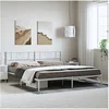 Image de Bedframe met hoofdbord metaal wit 183x213 cm355517