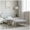 Image de Bedframe met hoofd- en voeteneinde metaal wit 100x190 cm355524