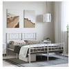 Image de Bedframe met hoofd- en voeteneinde metaal wit 135x190 cm355529