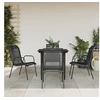 Image de Ensemble à manger de jardin 5 pcs noir textilène et acier 3200683