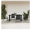 Image de Ensemble à manger de jardin 5 pcs noir textilène et acier 3200714
