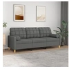 Image de Canapé 3 places avec oreillers gris foncé 180 cm tissu3200791